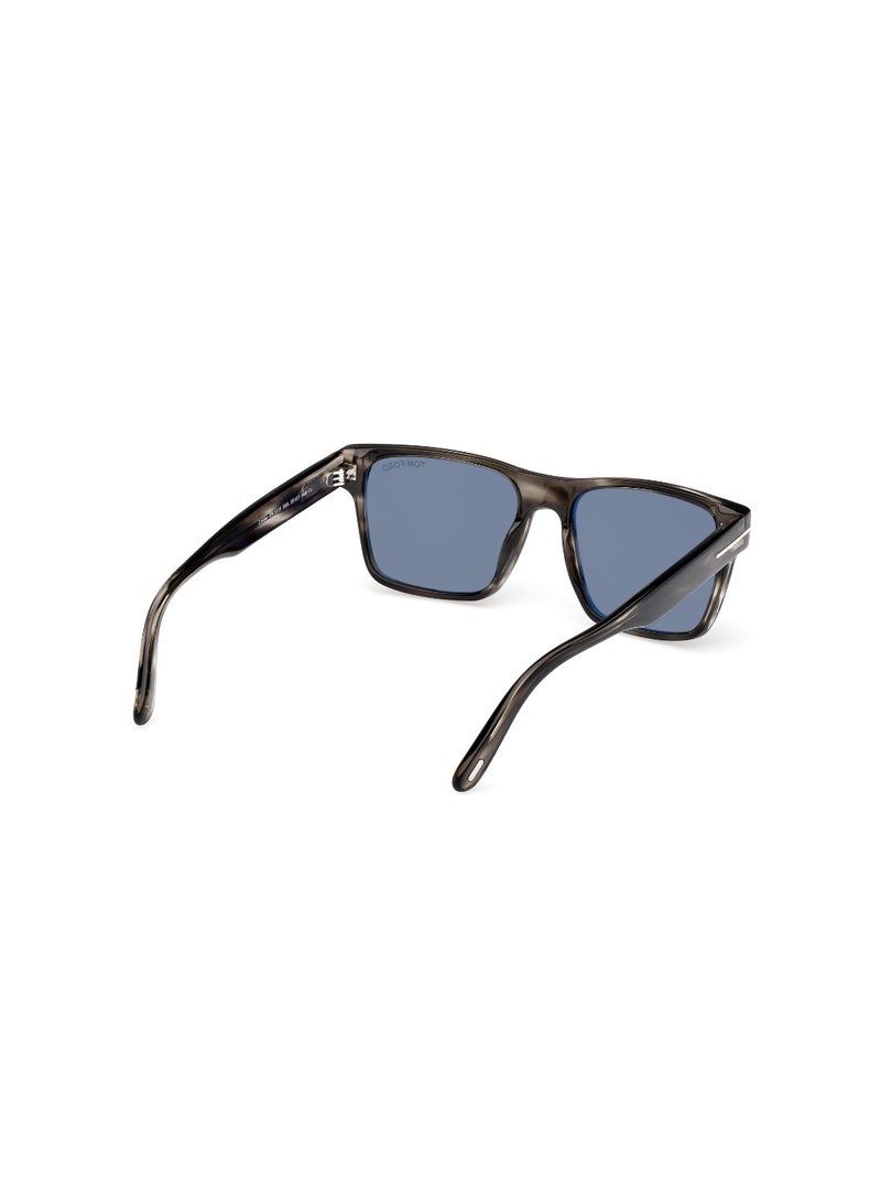 TOM FORD TOMFORD FULL RIM FT120556A55 MEN SQUARE ACETATE SUNGLASSES - Image 5